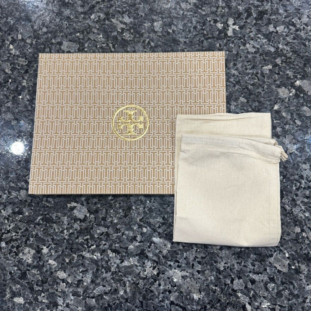 TORY BURCH Shopping Bag Authentic Empty Gift Bag w/ Dust Bag (12” X 9” X 5")